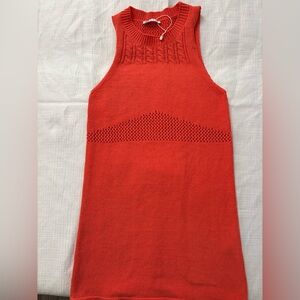 Zara Vibrant Orange Knit Top